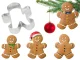 Christmas Gingerbread Cookie Cutters 15 pcs Silver