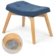Sofotel Norse Scandinavian Upholstered Footstool, Blue