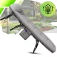 Folding Garden Lounger with Adjustable Backrest, Grey
