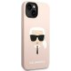 Karl Lagerfeld Silicone Karl\'s Head MagSafe Case for iPhone 14 Plus / 15 Plus - Pink