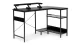 Corner computer desk with 3 shelves ModernHome, black