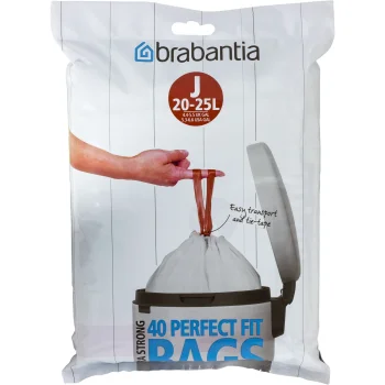 Brabantia PerfectFit Type J Bin Liners 20-25 L, 40 Bags