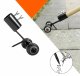 Universal wheeled scraper for removing weeds from paving, black