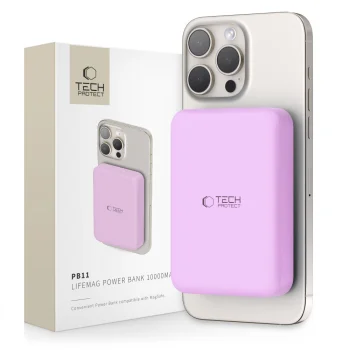 Tech-Protect LifeMag MagSafe PB11 10000mAh Power Bank, Pink