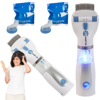 Electric Head Lice and Nit Comb with Vacuum Filter