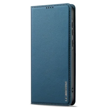 Samsung Galaxy A55 ( SM-A556B/DS ) LC.IMEEKE PU Leather Wallet Protective Book Case Cover, Blue