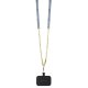 Чехол Guess для iPhone 15 Crossbody 4G Metal Logo, синий