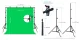 Puluz Photo Studio Background Support Set with RGB Backdrops 2x2m