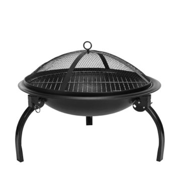 Garden Fire Pit Grill with Protective Cover
