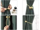 Magnetic Curtain Tiebacks, 2 pcs, Gold