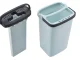 Flat Mop with Dual-Chamber Bucket and Wringer, 3 Microfiber Pads