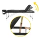 4FIZJO Foldable Aluminum Massage Table with Adjustable Top, 3 Sections, Black