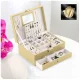 Massido Ms-709 Jewellery Box with Mirror and Key, Gold