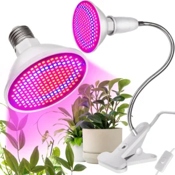 Malatec LED Plant Grow Light, 200 LEDs, E27