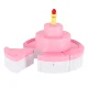 3-Tier Birthday Cake Toy Set with Lights & Music 75 pcs Pink
