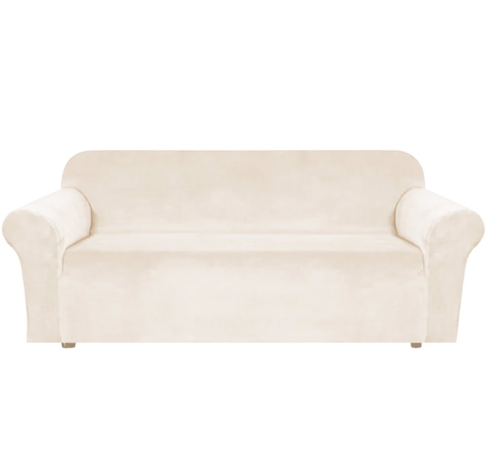 Velour Couch Cover, Beige (0)