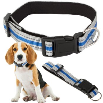 Reflective collar for dogs and cats, adjustable, size S