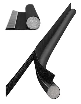 Under Door Draft Excluder, Black