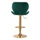 QS-B15 Swivel Adjustable Height Bar Counter Stool Chair, Green