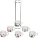 Bialetti TAZZ202 Espresso Cup Set with Metal Stand, 6 Pcs