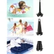 TRIZAND 00020790 Battery-Powered Air Pump for Mattresses, Black
