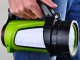 Rechargeable LED spotlight flashlight with power bank, black-green