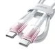 Joyroom S-A42 Crystal-Clear USB-C to USB-C Cable 1.2m, White
