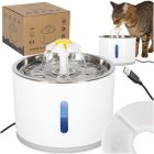 Automatic Pet Water Fountain for Cats and Dogs with LED Light 2.4L USB