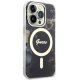 Guess iPhone 14 Pro vāciņš Golden Marble MagSafe, melns