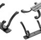 Wall-mounted clothes rack, black