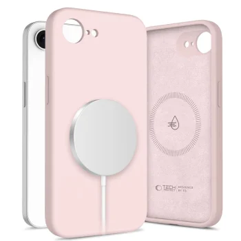 Tech-Protect Silicone MagSafe Case for iPhone 16e / 17e - Pink