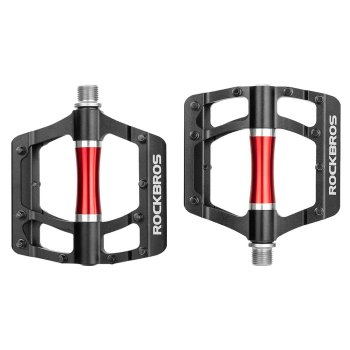 Rockbros 2020-12CBK Platform Aluminum Bicycle Pedals, Black
