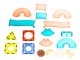 Kids Light Magnetic Constructor Rolling Ball Rail Bricks Set 75 pcs