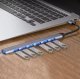 Slim 7-Port USB Hub with 1x USB 3.0 and 6x USB 2.0, Graphite