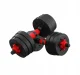 4Fizjo 314 Adjustable Bitumen Dumbbells 2 x 15 kg, Black/Red