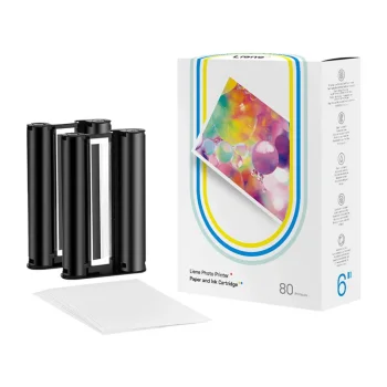 Liene Amber Photo Paper and Ink Cartridges, 4x6" (10x15 cm), 80 Sheets