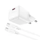 Acefast A73 Mini PD 20W GaN wall charger + USB-C cable - white