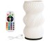 2-in-1 LED RGB Table Lamp with Flower Vase and Remote Control, Ecru