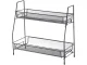 Two-Tier Metal Organizer for Kitchen and Bathroom, 32.5x31x17 cm, Black