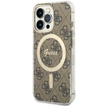 Guess iPhone 13 / 13 Pro Case 4G MagSafe, Brown