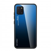Samsung Galaxy Note 10 Lite (SM-N770F) Gradient Color Tempered Glass + TPU + PC Back Case Cover - Blue / Black