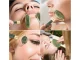 Set of Jade Rollers for Face and Neck Anti Ageing Massager and Gua Sha