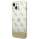 Guess 4G Pattern Script Case for iPhone 14 Plus, Gold