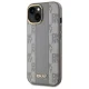 DKNY iPhone 15 Plus Case Leather Checkered Mono Pattern MagSafe, Beige