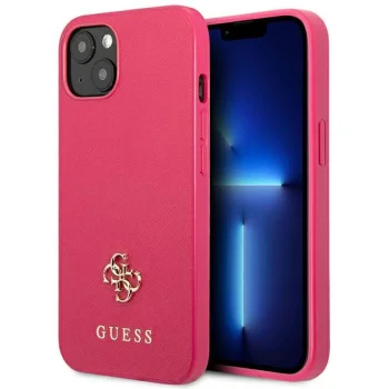 Apple iPhone 13 Mini 5,4" Guess Saffiano 4G Small Metal Logo Case Cover, Pink