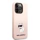 Karl Lagerfeld Silicone Choupette Case for iPhone 14 Pro Max - Pink
