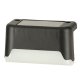 Outdoor LED Solar Stair Lights with Dusk Sensor, 8 Pcs, Black