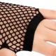 Long Fishnet Fingerless Gloves, Black