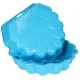 2-in-1 Shell Sandpit and Pool with Lid 160x87.5x19.5 cm, Blue