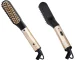 Electric Beard and Hair Straightener Brush Comb, Gold